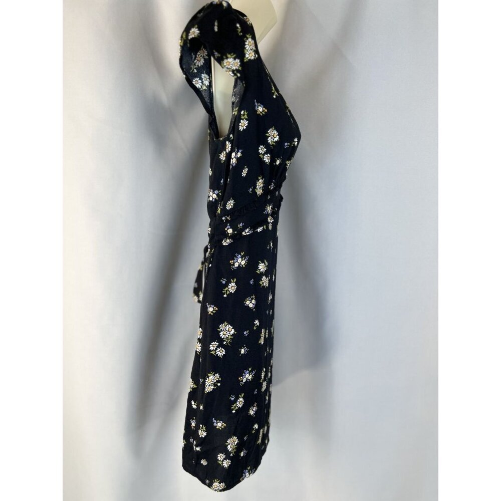 Reformation Black Floral Janine Daisy Dress $178 - Picture 10 of 13